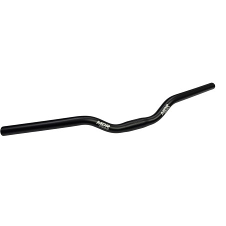 Kierownica rowerowa aluminiowa MDR 600 mm – czarna, gięta, wznios 45 mm