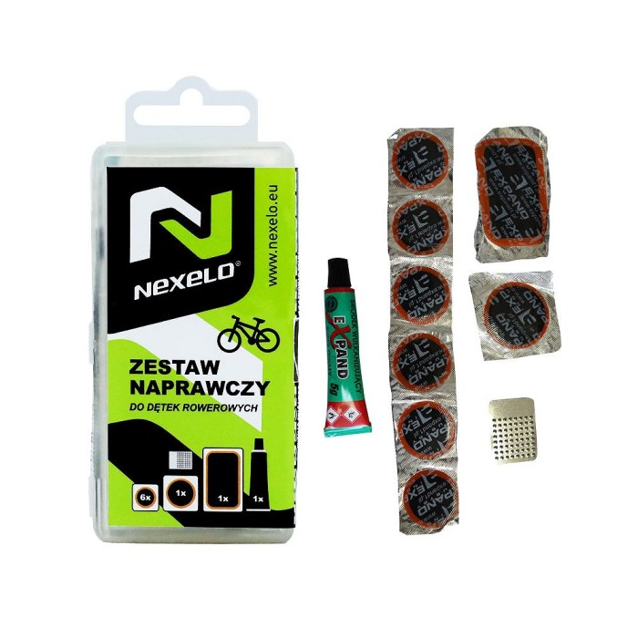 Łatki rowerowe, zestaw naprawczy Nexelo 8 szt