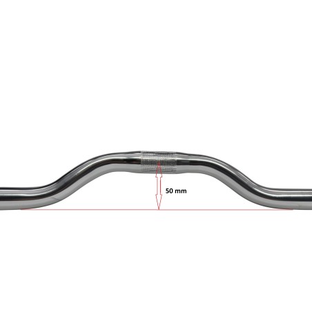 Kierownica rowerowa MODE gięta 650 mm aluminiowa srebrna