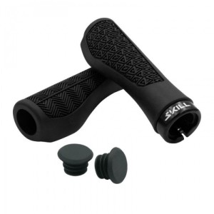 Chwyty kierownicy Skill Ergo Tour 135 mm – czarne + skręcana obejma