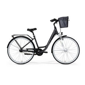 MERIDA CITYWAY 728 40 cm – wygodny rower miejski, Nexus 7, koszyk, czarny mat