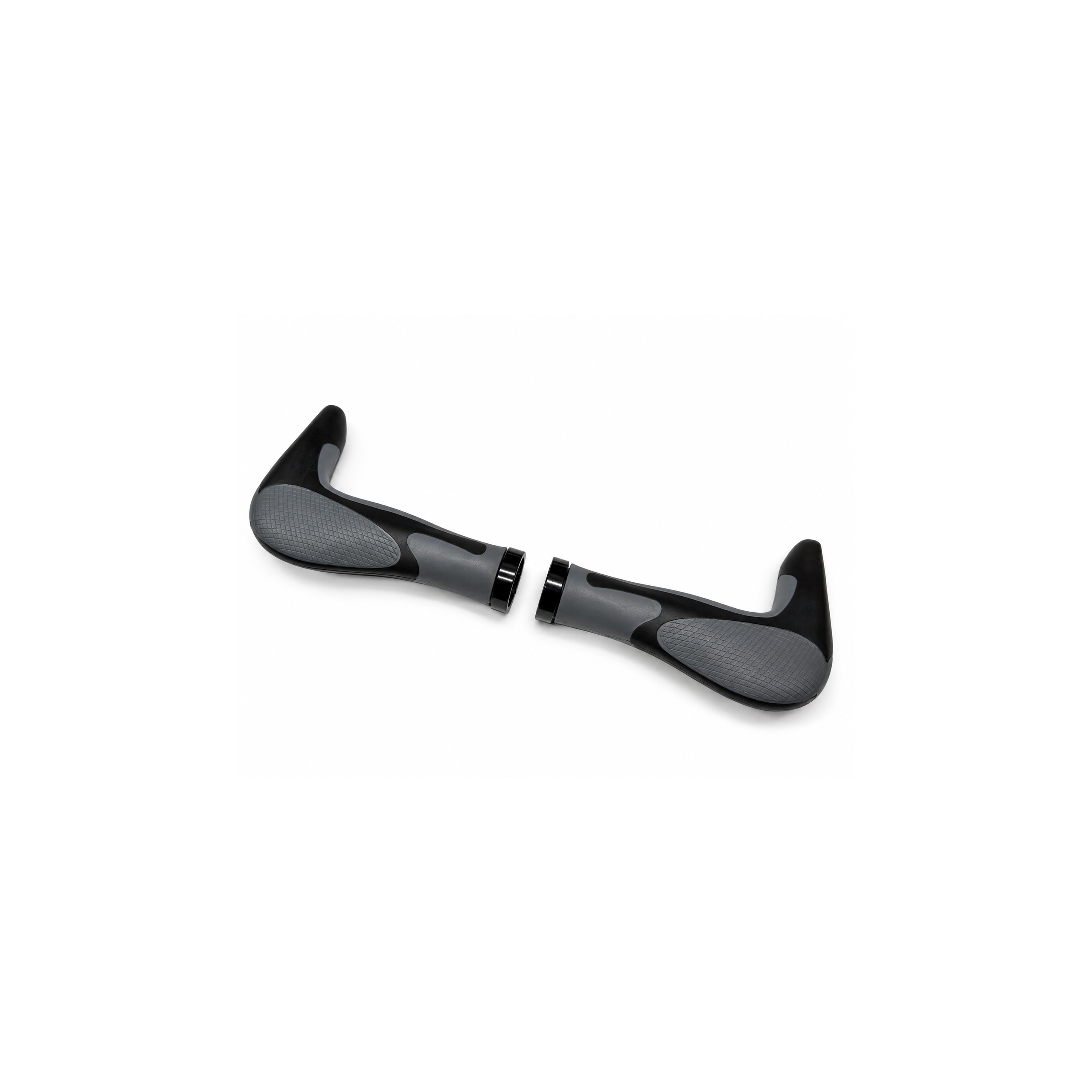 Chwyty rowerowe z rogami Majdller HL-G205 – czarno-szare, 150 mm
